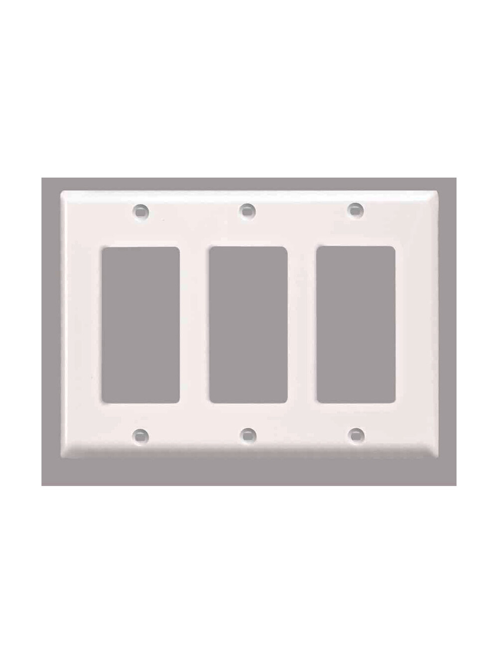 Leviton Decora 3-Gang Wall Plate White